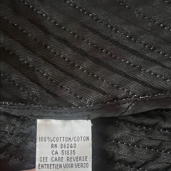 Ravel Vintage Stretch Shirt Zipper Closure White Black Diagonal Lined Small - Picture 8 of 10